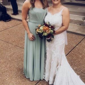 Sage bridesmaids dress